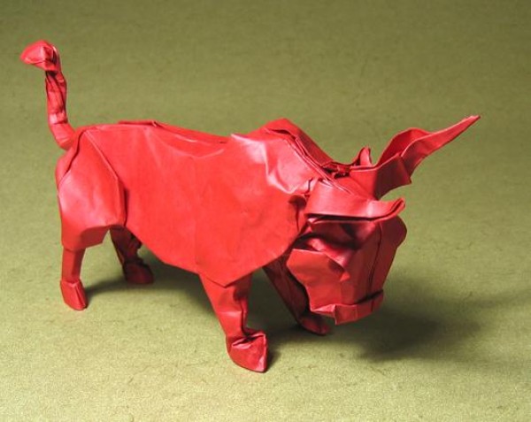 Origami Bull Origami Drawing Tutorial [Animal Origami Atlas]