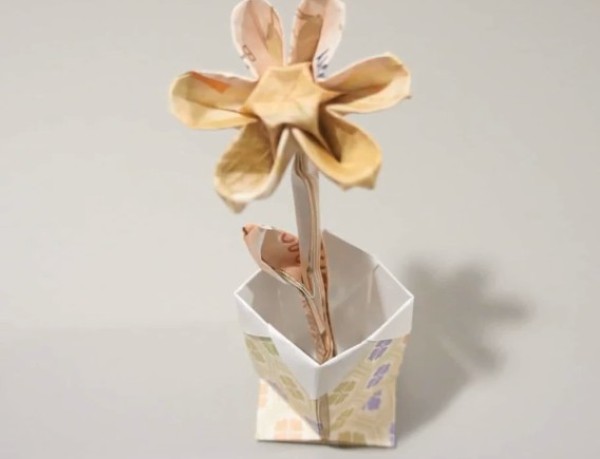 Simple folding method of origami vase and tutorial on making simple origami storage box from Origami Box Collection