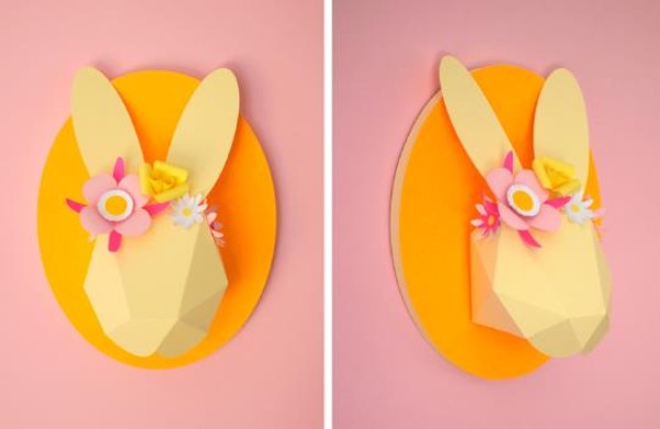 Mid-Autumn Festival paper carving bunny wall decoration handmade tutorial