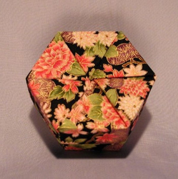 Momoya Haoying hexagonal combination origami box drawing tutorial [origami box diagram]