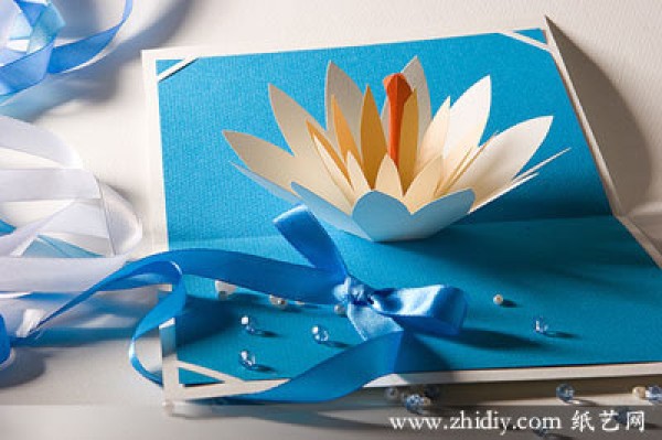 Lotus three-dimensional card making tutorial