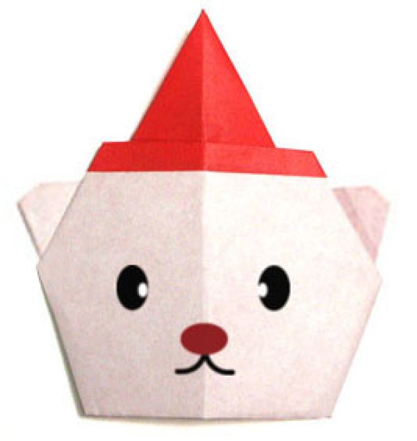 Christmas bear origami diy illustrated tutorial