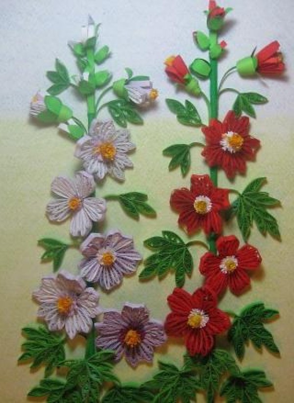 Tutorial on making handmade paper flower paintings