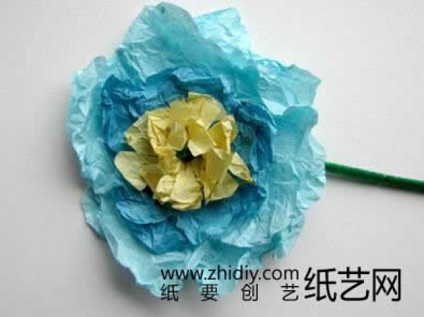 Crinkled Paper Flower Making Tutorial