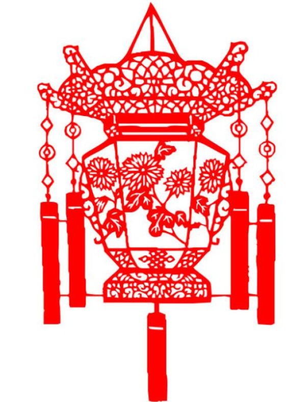 Tutorial on how to make fancy paper-cut lanterns from the collection of lantern paper-cut patterns