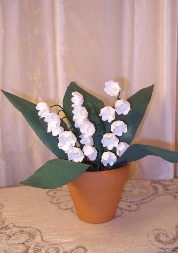 Paper art lily of the valley making tutorial