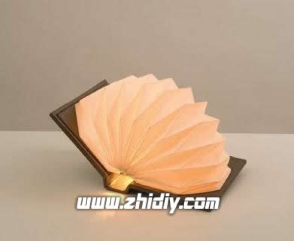 Folding book paper lamp