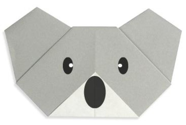 Simple origami koala tutorial for children