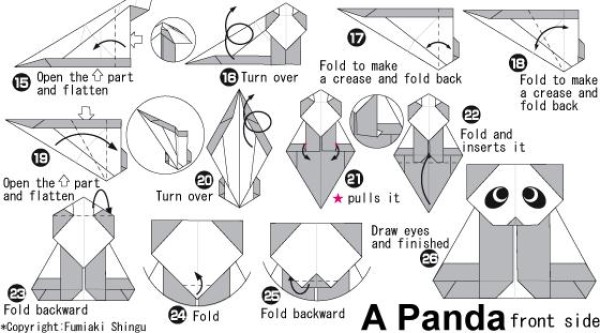 Cute Origami Panda Simple Origami Tutorial