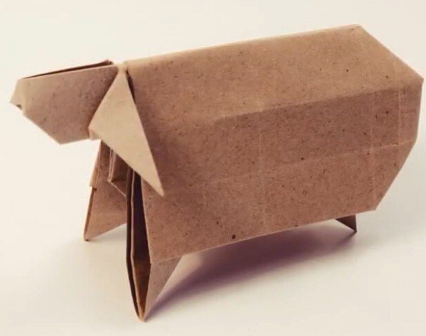 How to fold an origami sheep for the New Year and the Year of the Sheep