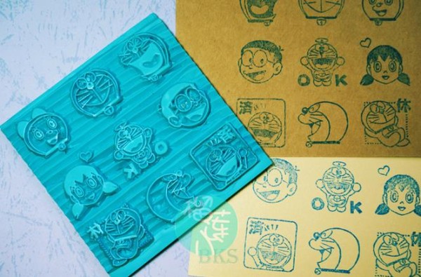 Doraemon rubber stamp material pattern | Doraemon nine-square grid rubber stamp material collection