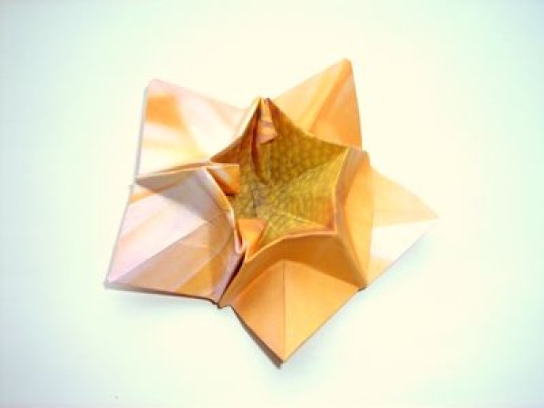 Five-pointed star paper origami handmade origami illustrated tutorial