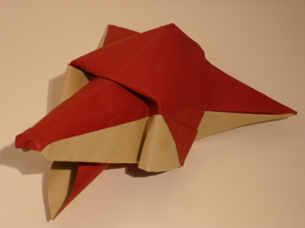 Origami fox head origami tutorial - David Brill