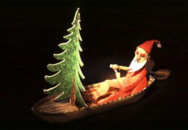 [Paper Model] Free download of hand-painted style Santa Claus boating paper model