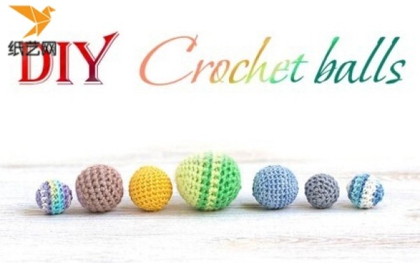 Handmade crochet decorative ball tutorial illustration