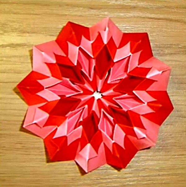 Origami flower DIY tutorial teaches you how to origami magic flower fireworks