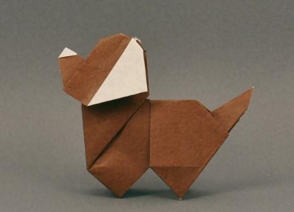 Simple handmade origami puppies teach you how to fold cute puppies