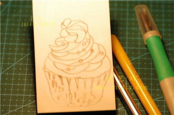 Rubber Stamp Beginner Tutorial Small Cake