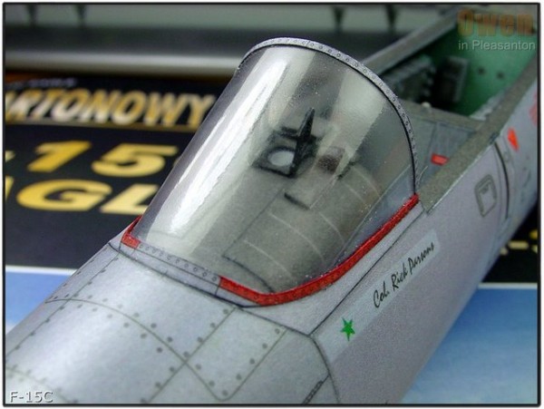 Fully handmade paper F-15 fighter plane, fine origami/paper model airplane