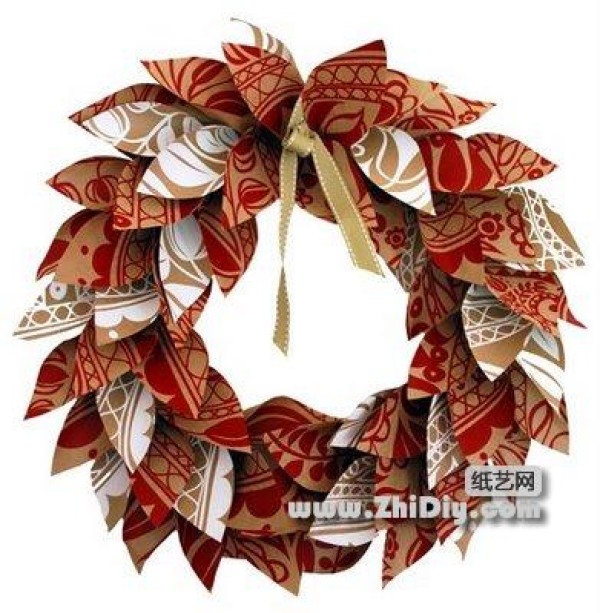 Paper Craft Wreath Tutorial