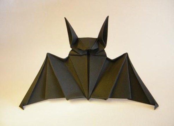 Halloween origami bat drawing tutorial