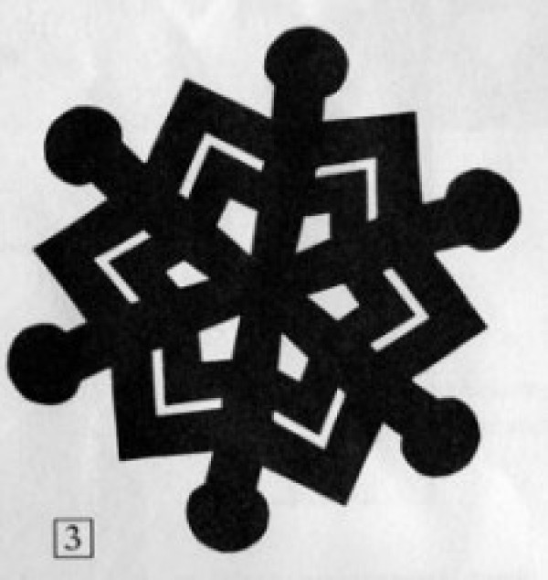 Paper-cut snowflake pattern material [4 kinds of exquisite snowflakes]