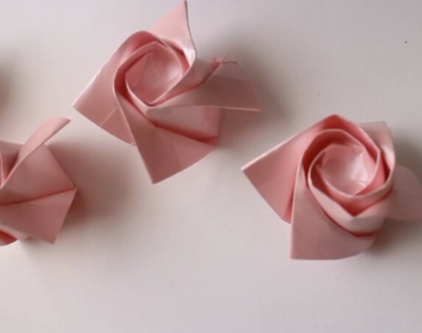 Very simple origami rose origami video tutorial