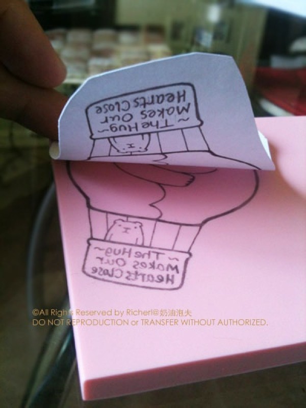 Rubber stamp coloring tutorial-Bear Hot Air Balloon