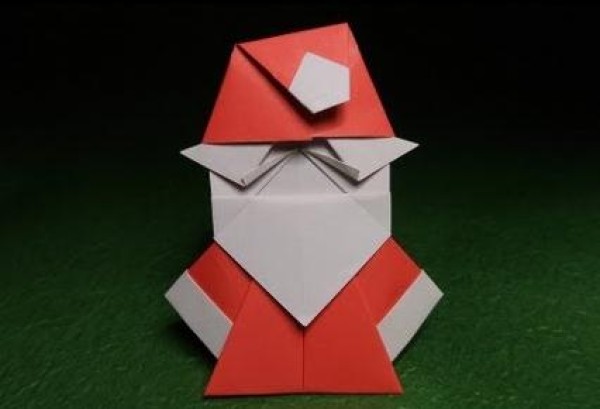 Super cute origami Santa Claus video tutorial [Christmas origami handmade collection] - Chen Hanhui