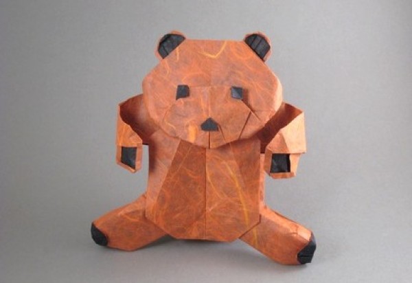 Handmade origami teddy bear origami video tutorial teaches you how to fold a cute teddy bear