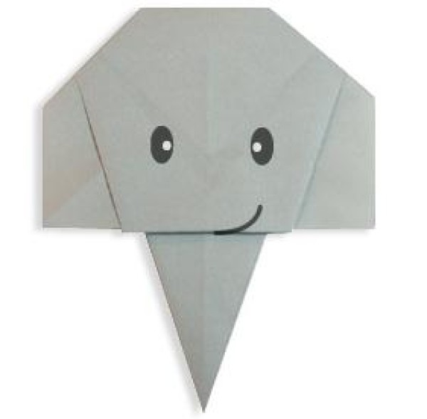 Elephant simple handmade origami illustrated tutorial