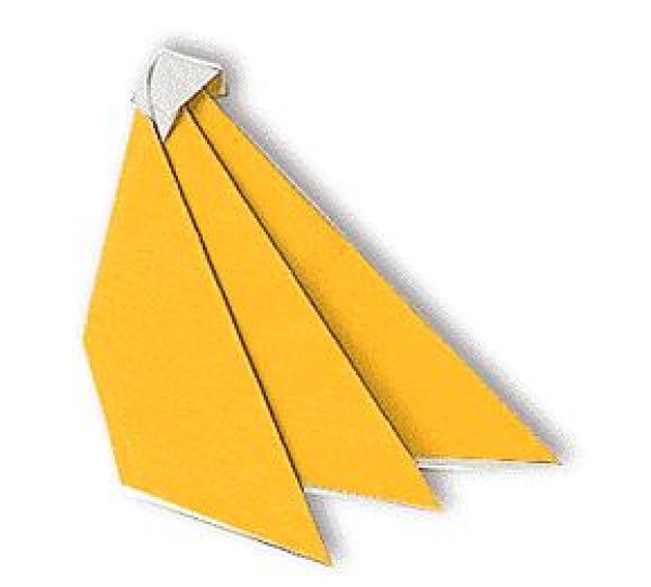 Origami banana tutorial for children