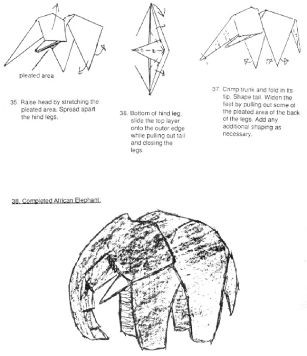 Origami African Elephant Origami Tutorial