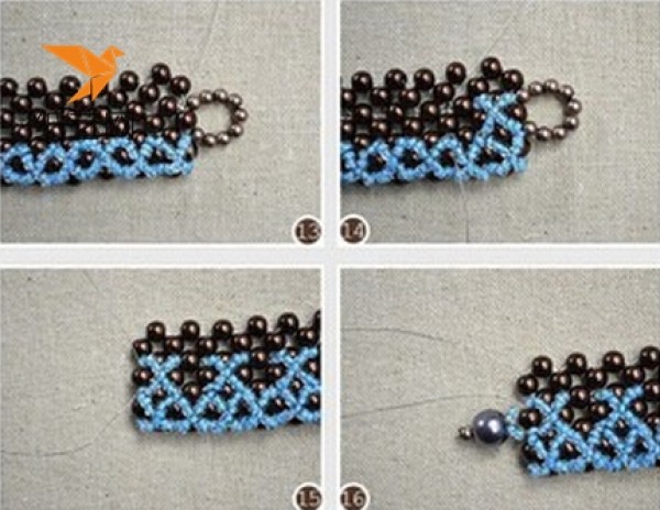 Illustrated tutorial on how to make a beautiful hand-woven beaded bracelet