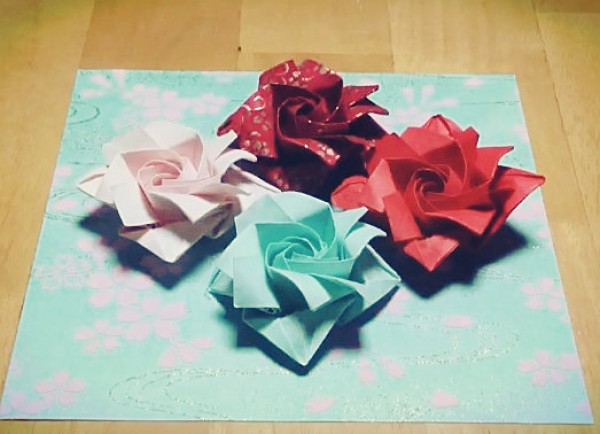 Beautiful style! Double spiral origami rose origami video tutorial