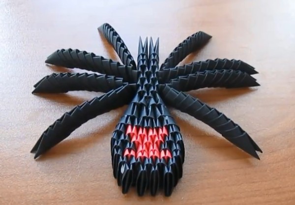 Origami Triangle Collection Black Widow Origami Triangle Spider Making Tutorial