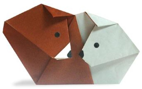 Bear and polar bear origami tutorial for children