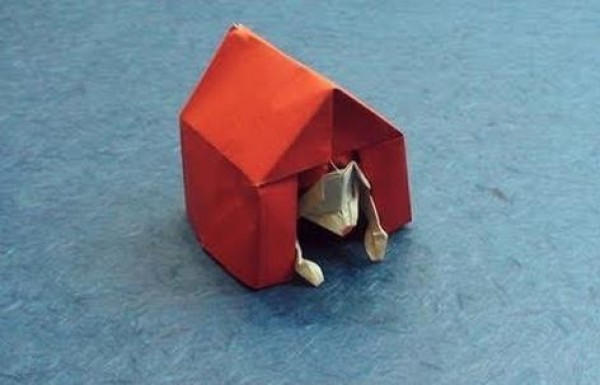 Origami Encyclopedia teaches you interesting handmade origami puppy house video tutorials