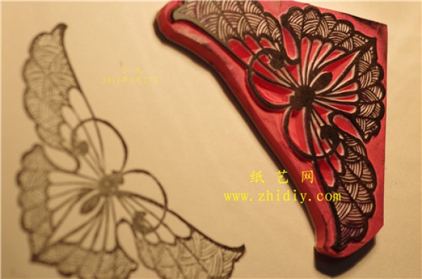 Rubber stamp tutorial for beginners: paper cutting butterfly