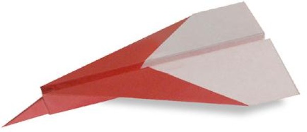 Origami tutorial on how to fold a fighter paper plane