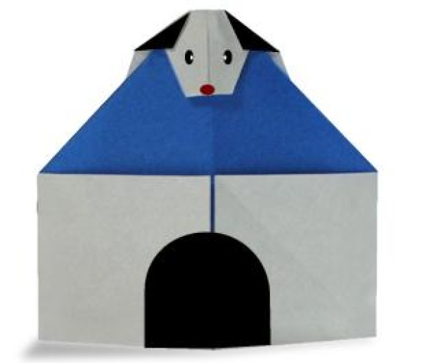 Simple Origami Dog House Origami Tutorial for Children