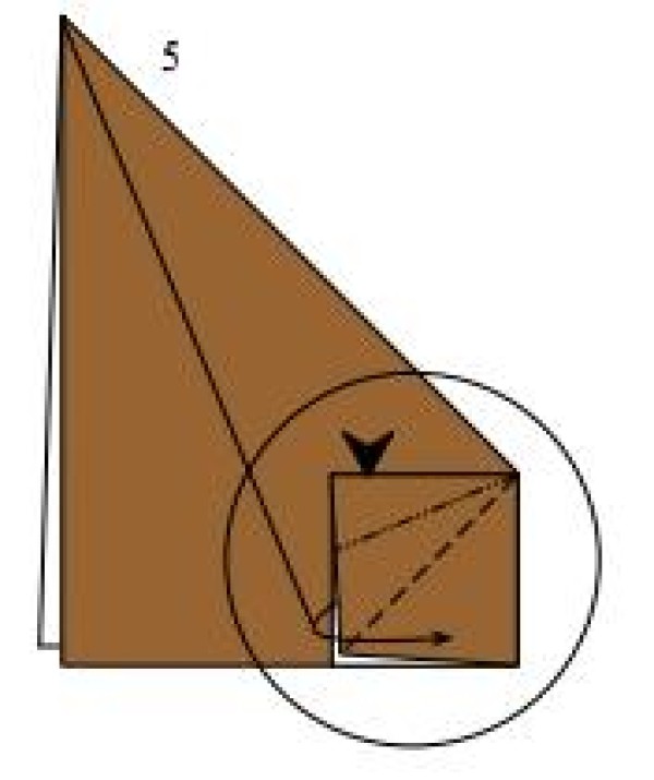 Origami mouse making tutorial (origami actual picture/schematic diagram)