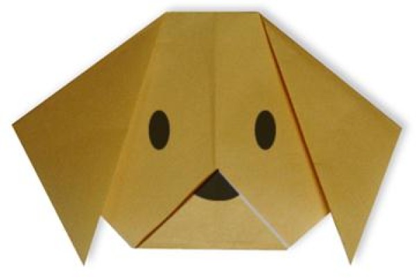 Cute origami puppy head tutorial