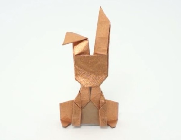 Easter origami bunny | DIY method of making cartoon origami bunny