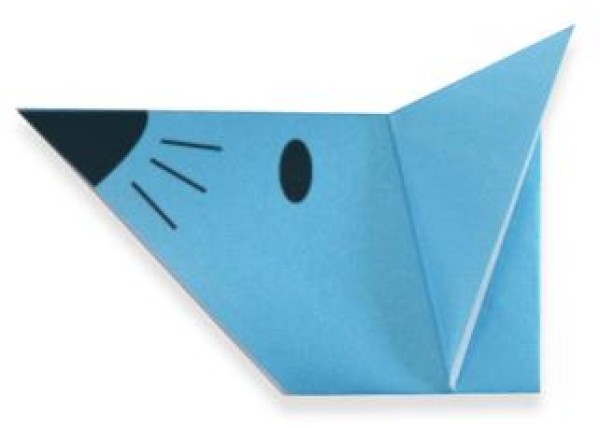 Simple handmade origami mouse illustrated tutorial