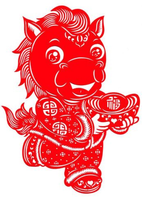 Year of the Horse Paper-cut Cartoon Paper-cut Horse Brings Good Luck and Wealth Paper-cut Patterns and Tutorials