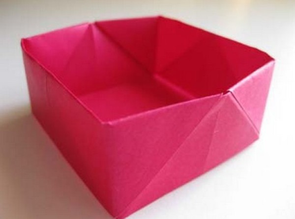 How to fold a simple garbage box, homemade simple garbage box, illustrated tutorial on how to fold a simple garbage can