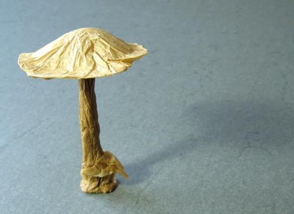 Video tutorial on how to make origami mushrooms