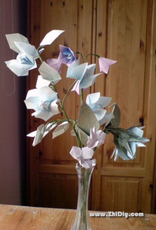 Paper flowers in the living room