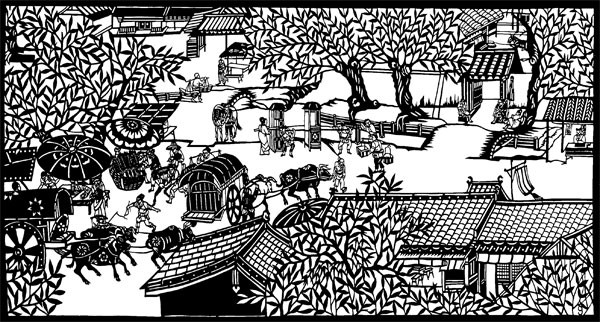 Appreciation of Gao Dianliangs ancient Chinese rural paper-cutting